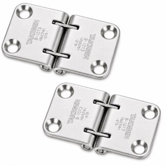 2-delt rustfritt høykvalitets lukehengsel, laget av rustfritt stål SUS316, 70 mm (2-3/4"), B-1013. Robust maritimt hengsel for skipsluker, dekksluker, bunnklaffer, vedlikeholdsluker og mye mer, fra TAKIGEN (Japan)