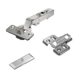 Rustfritt stål pot-hengsel, støtte: fullt støttet, 9289590, av Hettich, design: monteringsplate med 2 mm avstand. Produktbilde