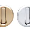 Høykvalitets rund fjærhengslet krok for innsetting, overflate: svart, satengmatt, 64 mm (2,6″), NF-R64-BL. Rund sammenleggbar krok med automatisk lukking, for småhus, bobil, campingvogn, yacht, tog, buss og mye mer, fra Sugatsune / LAMP® (Japan) - Bilde 5