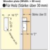 Høykvalitets rund fjærhengslet krok for innsetting, overflate: svart, satengmatt, 64 mm (2,6″), NF-R64-BL. Rund sammenleggbar krok med automatisk lukking, for småhus, bobil, campingvogn, yacht, tog, buss og mye mer, fra Sugatsune / LAMP® (Japan) - Bilde 4