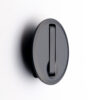 Høykvalitets rund fjærhengslet krok for innsetting, overflate: svart, satengmatt, 64 mm (2,6″), NF-R64-BL. Rund sammenleggbar krok med automatisk lukking, for småhus, bobil, campingvogn, yacht, tog, buss og mye mer, fra Sugatsune / LAMP® (Japan) - Bilde 2