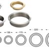 Rund avfallskast av høy kvalitet, laget av rustfritt stål, overflate: blankpolert, 170 mm (6,7"), finish: flat, AN-LH015-MR. Kast og kast av rustfritt stålavfall, for systemcatering, butikkinnredning, catering og mye mer, av Sugatsune / LAMP® (Japan) - Bilde 4