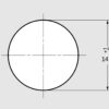 Rund avfallskast av høy kvalitet, laget av rustfritt stål, overflate: blankpolert, 170 mm (6,7"), finish: flat, AN-LH015-MR. Kast og kast av rustfritt stålavfall, for systemcatering, butikkinnredning, catering og mye mer, av Sugatsune / LAMP® (Japan) - Bilde 3