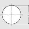 Rund avfallsavfall av høy kvalitet, laget av rustfritt stål, overflate: satengmatt, 82 mm (3,3"), finish: flat, AN-LH005-HL. Kast og kast av rustfritt stålavfall, for systemcatering, butikkinnredning, catering og mye mer, av Sugatsune / LAMP® (Japan) - Bilde 3