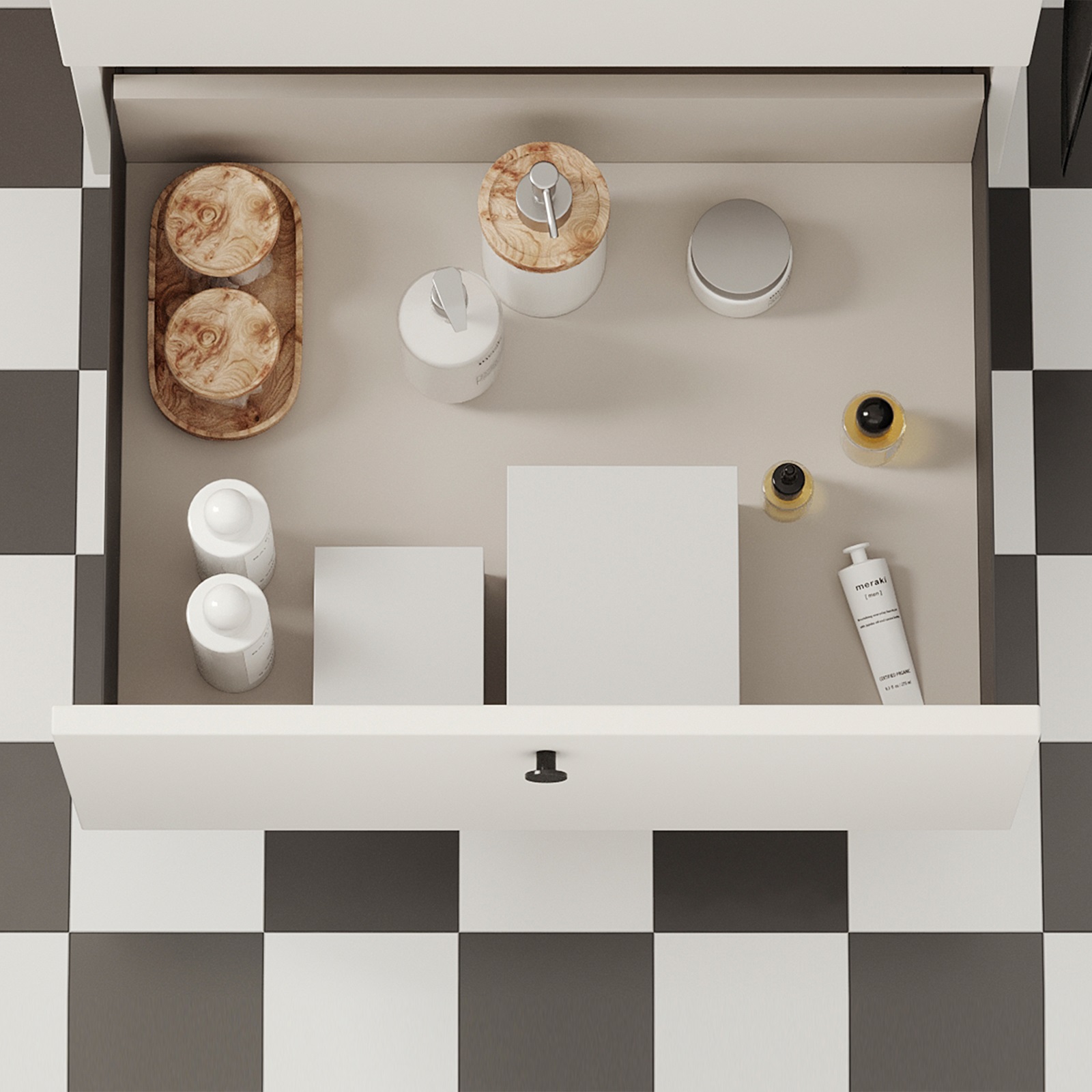 Skuffesett, med ekstra tynne rammer, høyde: 88 mm (3-15/32"), flate: antrasittgrå, 440 mm (17-21/64"), versjon: delvis utvidelse med push-to-open, 3275335 skuffsett for kjøkkenmøbler og mye mer, fra EMUCA - Bilde 2