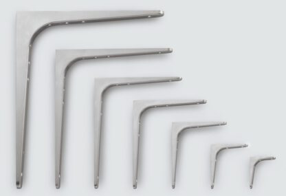 2 stykker kraftig monteringsbrakett av høy kvalitet, lastekapasitet: 130 kg (287 lbs), overflate: svart, 480 mm (18.9"), BTK-480B. Kraftig hyllebrakett for hylle, skillevegg, hylle, hjørnetilkobling og mye mer, av Sugatsune / LAMP® (Japan) - Bilde 6