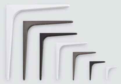 2 stk. kraftig monteringsbrakett av høy kvalitet, lastekapasitet: 50 kg (111 lbs), overflate: umbra, 180,5 mm (7,2"), BTK-180UM. Kraftig hyllebrakett for hylle, skillevegg, hylle, hjørnetilkobling og mye mer, av Sugatsune / LAMP® (Japan) - Bilde 5