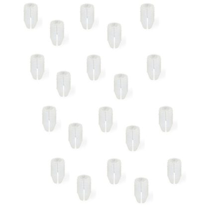 20 stykker solid innkjøringshylse egnet for skruer ⌀3 mm, laget av nylon (PA), 10 mm (25/64"), 9040920. Praktisk ekspansjonshylse for møbeltilkobling, montering av stammer, hyllemontering og mye mer, av EMUCA