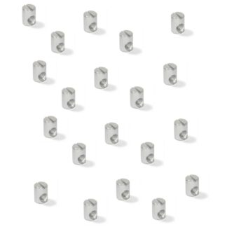 20 stykker solid tverrplugg med M6-gjenger, laget av stål, 14 mm (35/64"), 6170105. Praktisk tverrgjengemutter for møbelmontering, hyllekonstruksjon, sengetilkobling, skapkonstruksjon og mye mer, av EMUCA