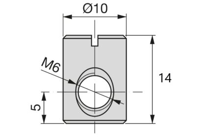 20 stykker solid tverrplugg med M6-gjenger, laget av stål, 14 mm (35/64"), 6170105. Praktisk tverrgjengemutter for møbelmontering, hyllekonstruksjon, sengetilkobling, skapkonstruksjon og mye mer, av EMUCA - Bilde 2