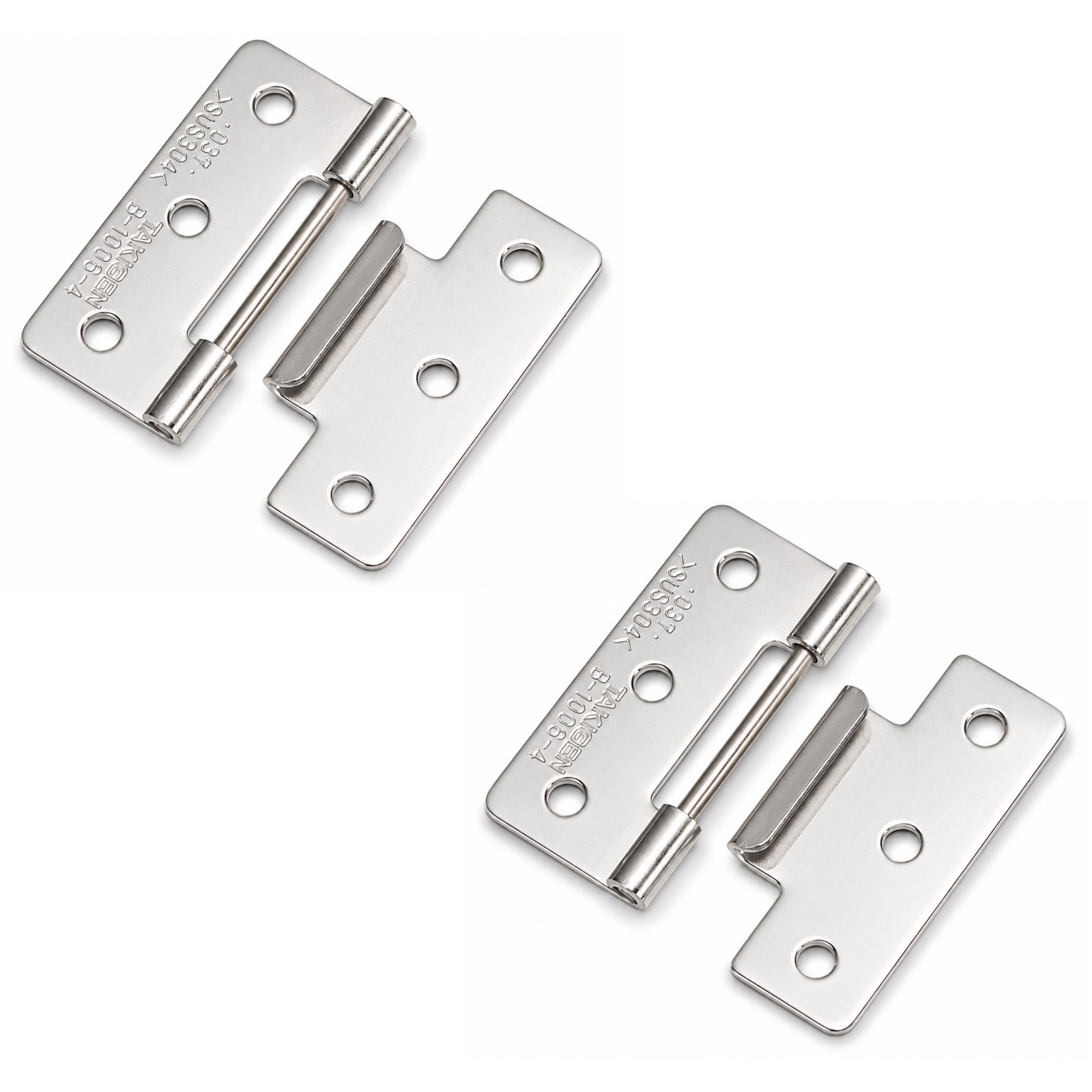 2 stykker høykvalitets plug-in hengsel, B-1006-4, høyde: 36 mm, fra TAKIGEN, lastekapasitet: 3 kg (7 lbs). Produktbilde