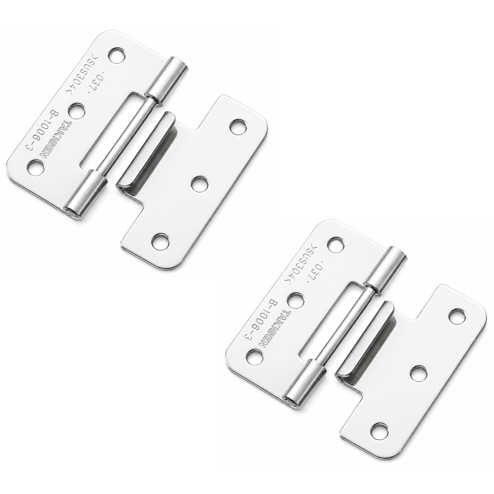2 deler høykvalitets plug-in hengsel, B-1006-3, høyde: 40 mm, fra TAKIGEN, lastekapasitet: 4 kg (9 lbs). Produktbilde