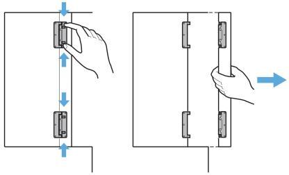 2 rustsikre foldehengsler av høy kvalitet for rask montering og rask demontering uten verktøy. Quick-Release hengsler laget av rustfritt stål HG-OT fra Sugatsune / LAMP® (Japan) - Bilde 3