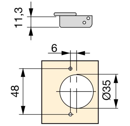 Kopphengsel, soft-close, clip-on montering, 3D justerbar, inkl. monteringsplate, overflate: forniklet, versjon: utenpåliggende, 1040007. grytehengsel for møbler, skap og mye mer, av EMUCA - Bilde 2
