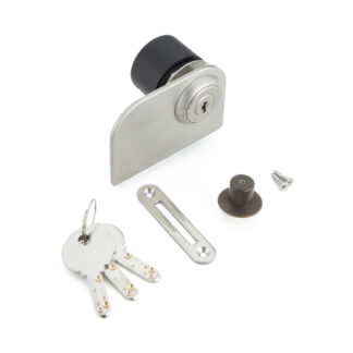 Spaklås, for glassdører, Million Lock-serien, med lignende nøkkel 1310GLW-SN-D, av Sugatsune / LAMP (Japan)