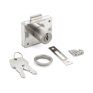 Skaplås med skjerm, nøkkelet 2200QL-24-B, av Sugatsune / LAMP (Japan)