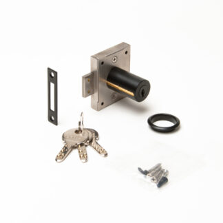 Skaplås, med samme nøkkel, svart 7810-36BL-D, av Sugatsune / LAMP (Japan)