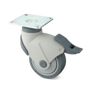 Hjul med dobbelt bremsesystem, med plate EX-100PS, av Sugatsune / LAMP (Japan)