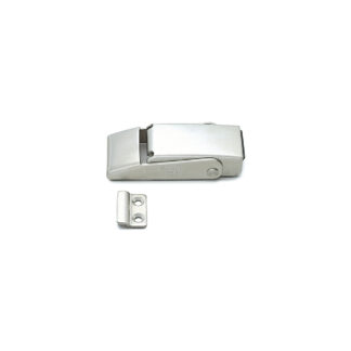 Vippelås, rustfritt stål, med utløserknapp STF82L, lengde: 82 mm, fra Sugatsune / LAMP (Japan)