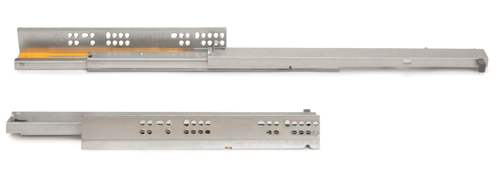 Gulvskinne, lastekapasitet: 30 kg (67 lbs), 250 mm (9-27/32"), versjon: fullt uttrekk med soft-close, 3124005. Høykvalitets gulvuttrekk for treskuff, treskuff, trehylle og mye mer, fra EMUCA - Bilde 6