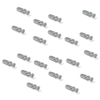 20 stk. robust koblingsbolt for boring ⌀3,5 mm, laget av stål, 10 mm (25/64"), 8057205. Robust eksentrisk stift for møbeltilkobling og mye mer, fra EMUCA
