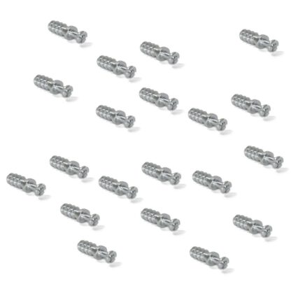 20 stk. robust koblingsbolt for boring ⌀3,5 mm, laget av stål, 10 mm (25/64"), 8057205. Robust eksentrisk stift for møbeltilkobling og mye mer, fra EMUCA