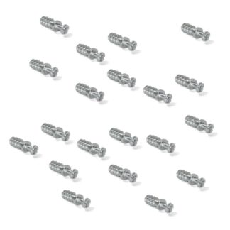 20 stk robust koblingsbolt for boring ⌀6 mm, laget av stål, 11 mm (7/16"), 8905305. Robust eksentrisk stift for møbeltilkobling og mye mer, av EMUCA