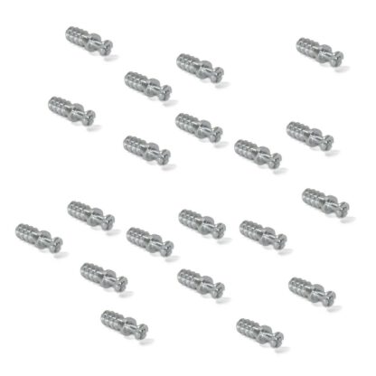 20 stk robust koblingsbolt for boring ⌀6 mm, laget av stål, 11 mm (7/16"), 8905305. Robust eksentrisk stift for møbeltilkobling og mye mer, av EMUCA