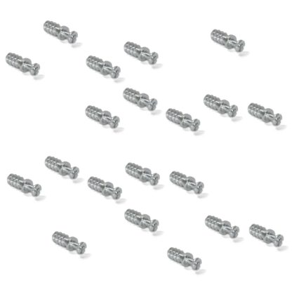 20 stk. robust koblingsbolt for boring ⌀6 mm, laget av stål, 8 mm (5/16"), 8905205. Robust eksentrisk stift for møbeltilkobling og mye mer, fra EMUCA