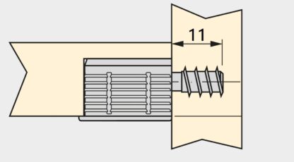 20 stykker robust koblingsbolt for boring ⌀6 mm, laget av Zamak, 11 mm (7/16"), 8083901. Robust eksentrisk stift for møbeltilkobling og mye mer, fra EMUCA - Bilde 3