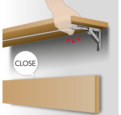 Praktisk koblingsstang, versjon: for tre sammenleggbare braketter, EB-907561 og EB-907572. Enhånds tilkoblingsspak for Robust Soft by ROCA og EB-DA sammenleggbar konsoll, fra Sugatsune / LAMP® (Japan) - Bilde 2