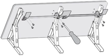 Praktisk koblingsstang, versjon: for tre sammenleggbare braketter, EB-907561 og EB-907572. Enhånds tilkoblingsspak for Robust Soft by ROCA og EB-DA sammenleggbar konsoll, fra Sugatsune / LAMP® (Japan) - Bilde 4