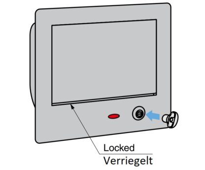 Låsbar rektangulær søppelklaff av høy kvalitet for vertikal montering, med myk lukking, laget av rustfritt stål, AZ-GD230L-HL. Rustfritt stål søppelklaff med lås for gastronomi, butikkinnredning og mye mer, av Sugatsune / LAMP® (Japan) - Bilde 11