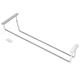 Vinglassholder av høy kvalitet, laget av stål, overflate: forkrommet, 340 mm (13-25/64"), 8938011. Praktisk glasshenger for vinglass, champagneglass, cocktailglass, konjakkglass, beger og mye mer, fra EMUCA