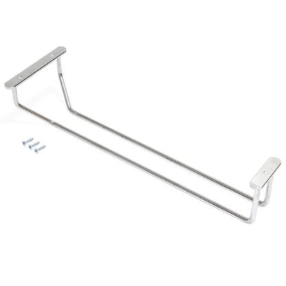 Vinglassholder av høy kvalitet, laget av stål, overflate: forkrommet, 340 mm (13-25/64"), 8938011. Praktisk glasshenger for vinglass, champagneglass, cocktailglass, konjakkglass, beger og mye mer, fra EMUCA